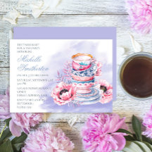 Fête de thé élégante rose violet pour 75 ans