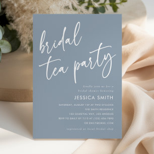 Invitation Fête de thé moderne et minimaliste pour un mariage