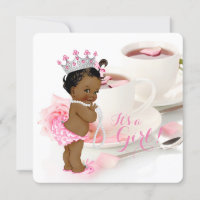 Fête de thé pour bébé fille afro-américaine