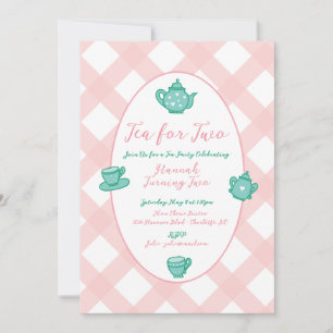 Invitation Fête de Thé Whimsical Rose Anniversaire