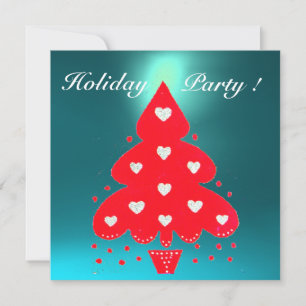 INVITATION FÊTE DE VACANCES DE NOËL ROUGE
