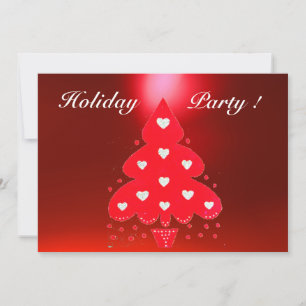 INVITATION FÊTE DE VACANCES DE NOËL ROUGE