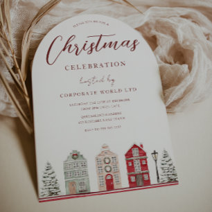 Invitation Fête de ville festive de Noël d'entreprise