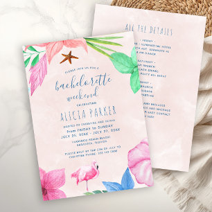 Invitation Fête de week-end de jeune fille célibataire sur un
