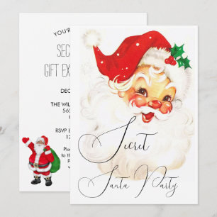 Invitation Fête d'échange de cadeaux de Père Noël secret