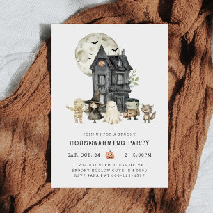 Invitation Fête d'emménagement d'Halloween effrayante