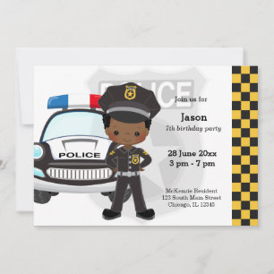 Invitation Fête d'enfants policiers
