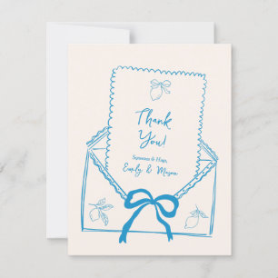Invitation Fête d'engagement au citron ou Merci Mariage
