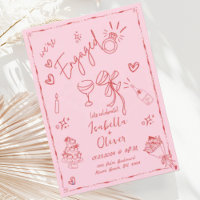 Fête d'engagement branchée à main rose