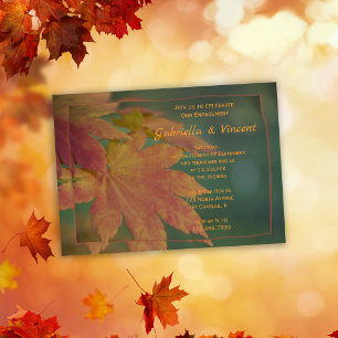 Invitation Fête d'engagement des couleurs d'automne