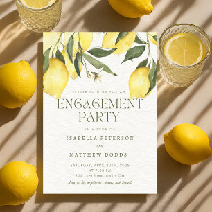 Invitation Fête d'engagement moderne Lemon Méditerranée
