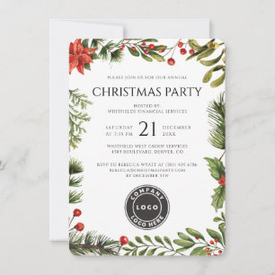 Invitation Fête d'entreprise de Noël Logo d'entreprise