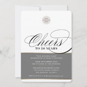 Invitation FÊTE D'ENTREPRISE élégant d'affaires encourage l'o