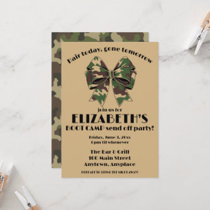 Invitation Fête d'envoi au camp d'entraînement militaire pour