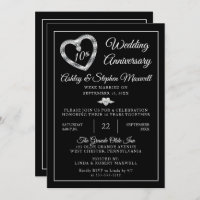 Fête des 10 ans de mariage Heart Diamonds