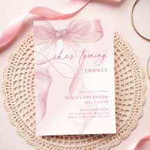 Fête des 20 ans des Filles à l'aquarelle Rose Élég