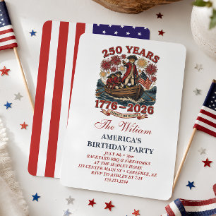 Invitation Fête des 250 ans de l'Amérique