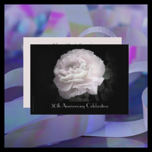 Invitation Fête des 30 ans de mariage Rose rose pâle