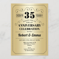 Fête des 35 ans de mariage - Or Noir