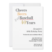 Fête des 40 ans de Baseball Cheers Beers 40 ans