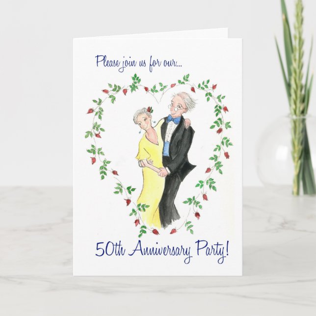 Invitation fête des 50 ans de mariage (Devant)
