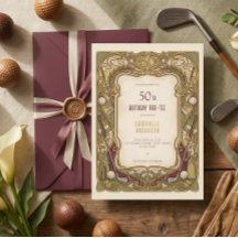 Fête des 50 ans Par-Tee Art Nouveau Élégant Bourgo