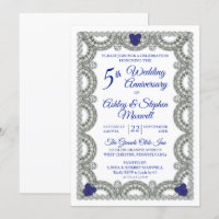 Fête des 5 ans de mariage Saphir Diamant