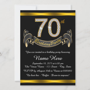 Invitation Fête des 70 ans