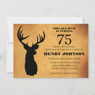 Invitation Fête des 75 ans de Old Buck