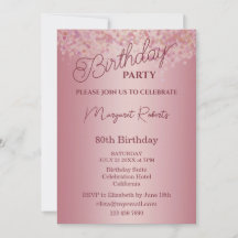 Fête des 80 ans Rose Gold