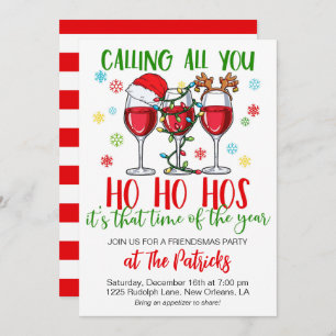 Invitation Fête des amis de Noël