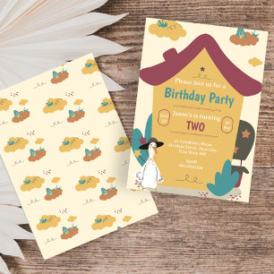 Invitation Fête des Anniversaires de enfants de la maison con