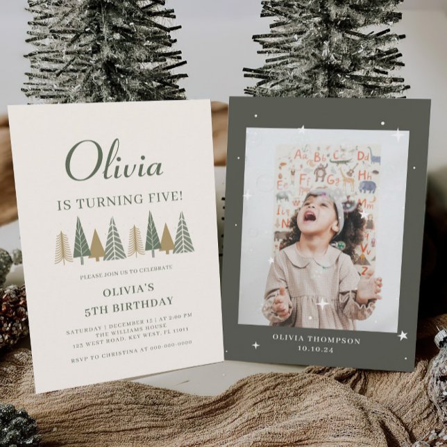 Invitation Fête des Anniversaires de enfants d'hiver (Créateur téléchargé)