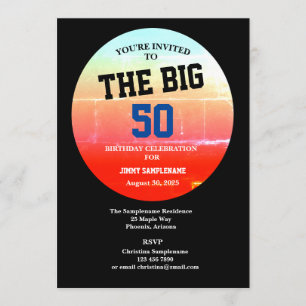 Invitation Fête des Anniversaires des hommes Ball N'importe q