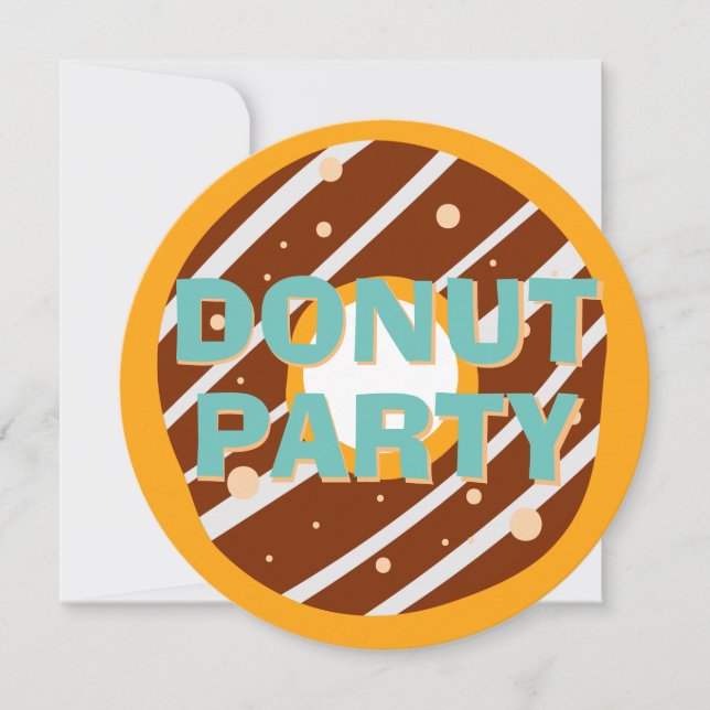 Invitation Fête des beignes Neutre sur le genre n'importe que (Devant)