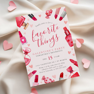 Invitation Fête des choses préférées de la Galentine