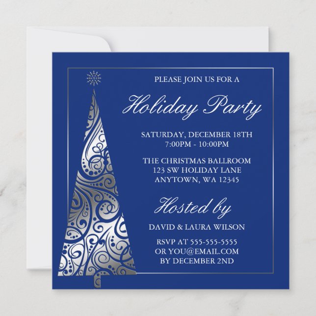 Invitation Fête des Fêtes de l'Arbre de Noël de la Baleine d' (Devant)