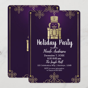 Invitation Fête des fêtes des Noeuds pourpres de l'or