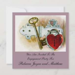 Invitation Fête des Fiançailles Vintages