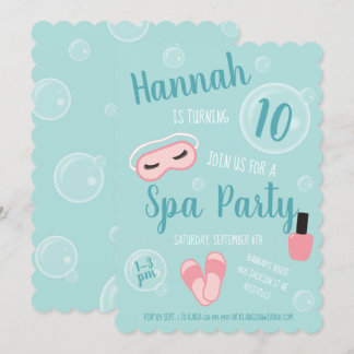 Invitation Fête des filles de la fête Spa