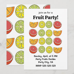 Invitation Fête des Fruits Citriques