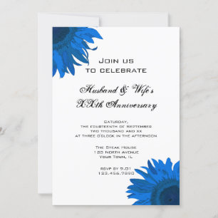 Invitation Fête des Mariages d'art pop bleu