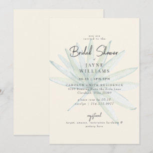 Invitation Fête des mariées 2e Tropical Jaune pâle