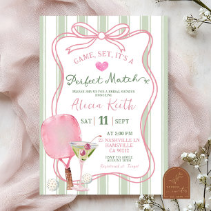 Invitation Fête des mariées à boule de sage Green Quirky Pick