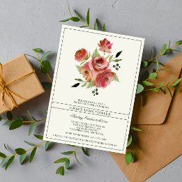 Invitation Fête des mariées à fleurs À feuillage persistant r