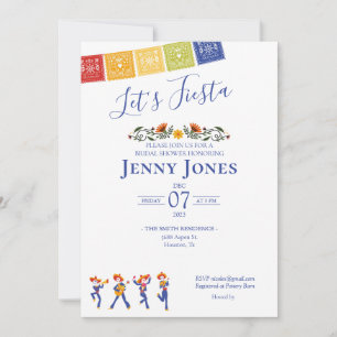 Invitation Fête des mariées à thème mexicain