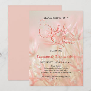 Invitation Fête des mariées Arrière - plan de Pastel Orange F