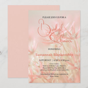 Invitation Fête des mariées Arrière - plan de Pastel Orange F