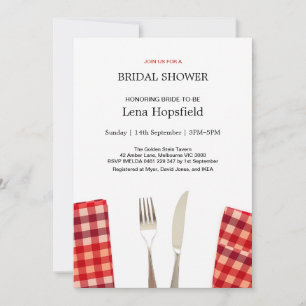 Invitation Fête des mariées barbecue Rustique Wedding shower