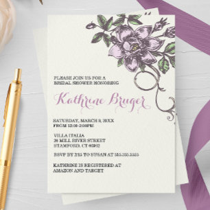 Invitation Fête des mariées biologique vintage